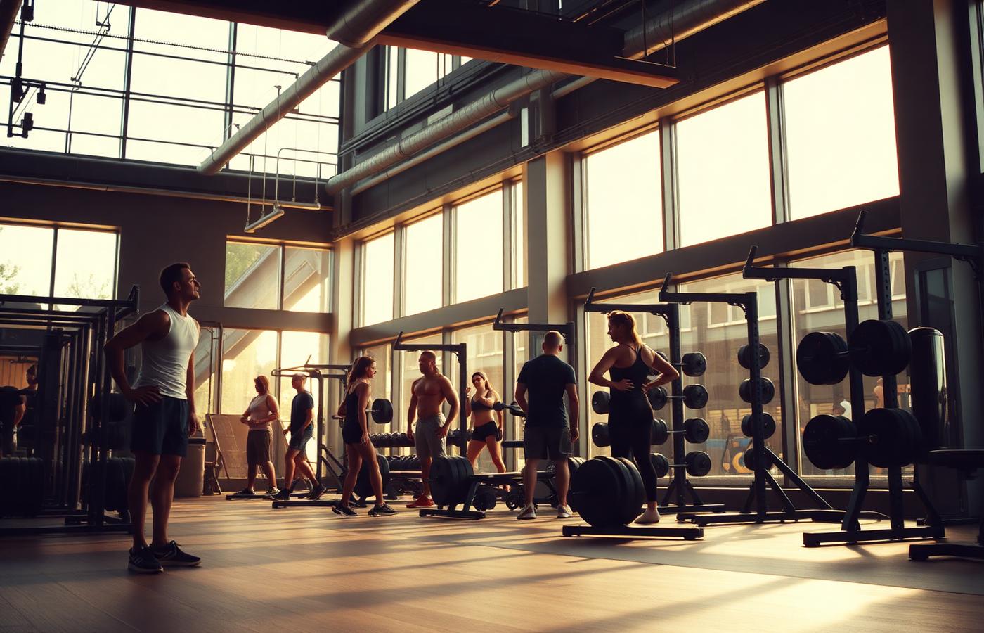 Fitness community in a premium gym