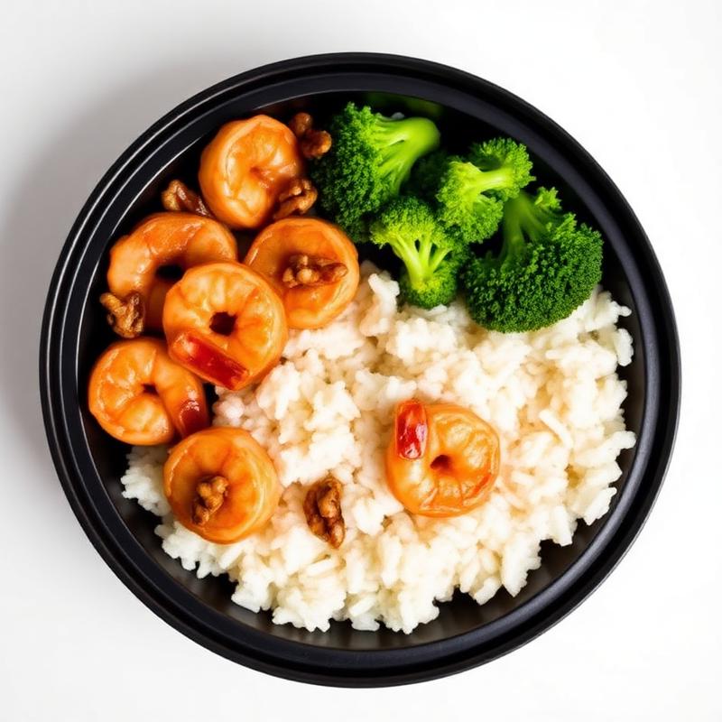 Honey Walnut Shrimp with Rice